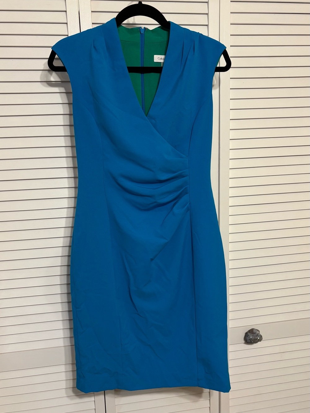 Calvin Klein Bright Blue Sheath Dress